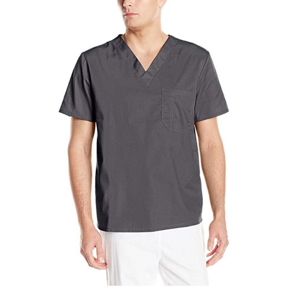 Cherokee Workwear WW Flex Unisex V-Neck Certainty Scrub Top In Pewter Size M